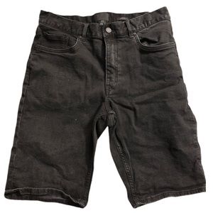 H&M men’s denim black shorts